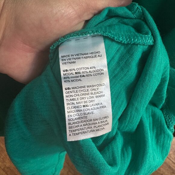 Chico's Short Sleeve A-Line T-shirt Dress Teal Chico's Size 2 (12) - Picture 6 of 6